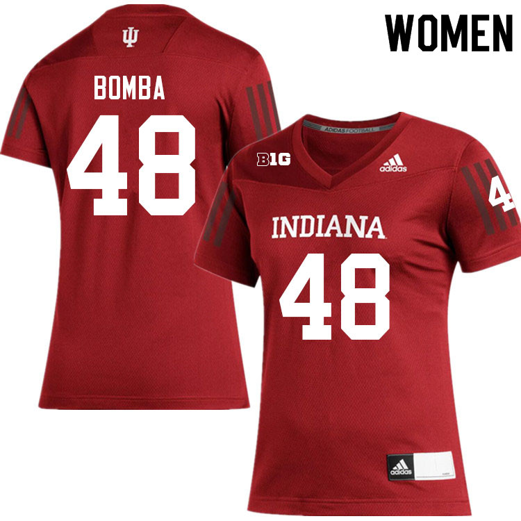 Women #48 James Bomba Layne Indiana Hoosiers College Football Jerseys Sale-Crimson